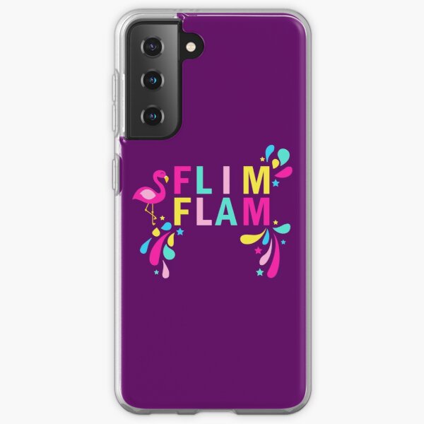 Flim Flam Kids Flamingo Colorful Text Typography Graphic Samsung Galaxy Soft Case RB0106 product Offical Flim-Flam Merch