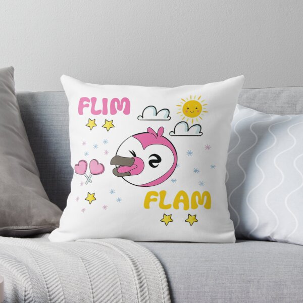 Flim flam flamingo Throw Pillow RB0106 product Offical Flim-Flam Merch
