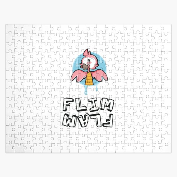 Flim flam flamingo youtube Black and white Jigsaw Puzzle RB0106 product Offical Flim-Flam Merch