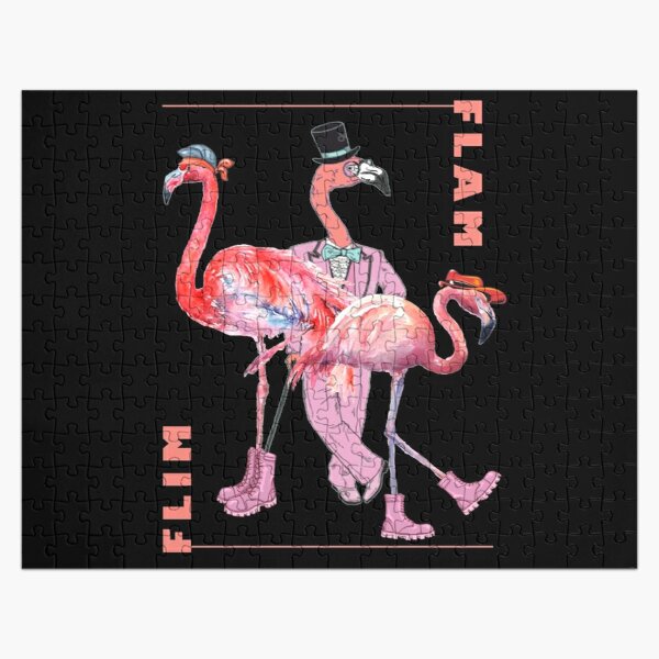 Flim Flam Flamingo Family Design Jigsaw Puzzle RB0106 product Offical Flim-Flam Merch