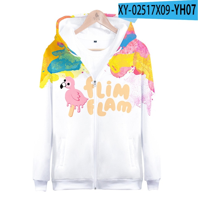 2022 Flim Flam Flamingo 3D Zipper Hoodies Women Men Fashion Hooded Sweatshirt Cosplay Harajuku Casual Streetwear 1 2.jpg 640x640 1 2 - Flim Flam Merch