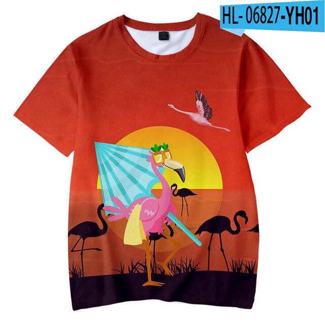 2022 New Arrival Flim Flam Flamingo 3D Print T shirt short sleeved casual all match neutral 3 2.jpg 640x640 3 2 - Flim Flam Merch